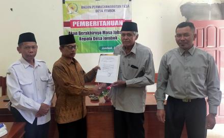 Pemberitahuan Akhir Masa Jabatan Kepala Desa